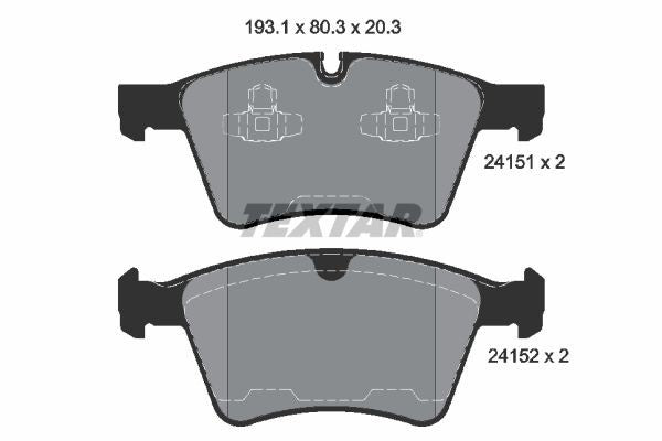 Bremseklosser, TEXTAR 2415101